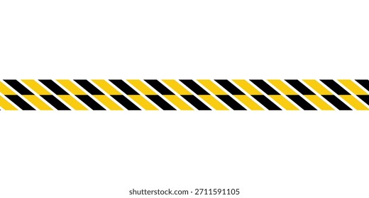 Cinta de advertencia con rayas diagonales amarillas y negras. Advierta detener la línea sin costuras. Borde de cinta de precaución amarillo y negro.

