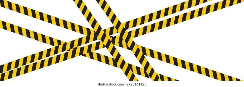 Cinta de advertencia con rayas diagonales amarillas y negras. Advierta detener la línea sin costuras. Borde de cinta de precaución amarillo y negro.


