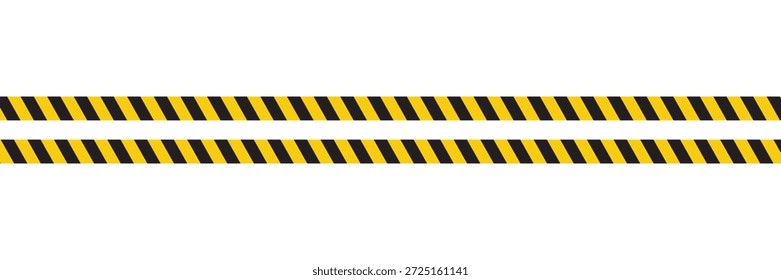 Cinta de advertencia con rayas diagonales amarillas y negras. Advierta detener la línea sin costuras. Borde de cinta de precaución amarillo y negro.

