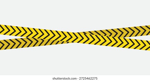 Cinta de advertencia con rayas diagonales amarillas y negras. Advierta detener la línea sin costuras. Borde de cinta de precaución amarillo y negro eps 10