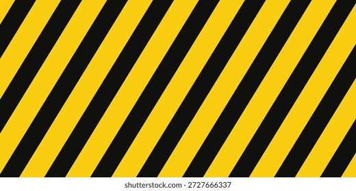 Cinta de advertencia con rayas diagonales amarillas y negras. Advierta detener la línea sin costuras. Borde de cinta de precaución amarillo y negro.