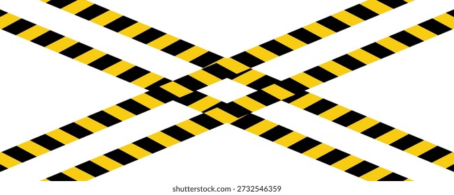Cinta de advertencia con rayas diagonales amarillas y negras. Advierta detener la línea sin costuras. Borde de cinta de precaución amarillo y negro.