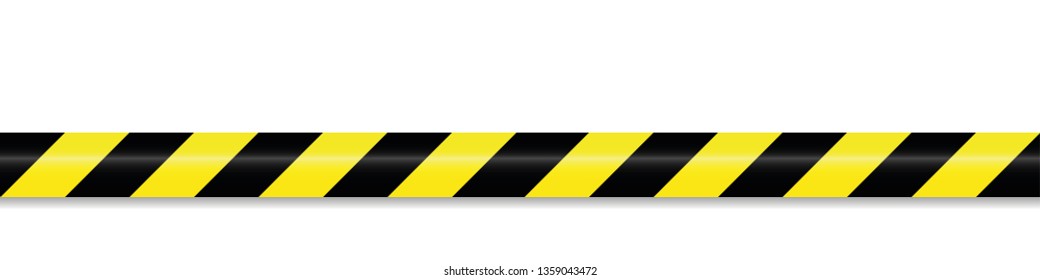 warning tape yellow black vector illustration EPS10