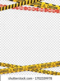 Viñetas de advertencia en fondo transparente. Plantilla de diseño de vectores