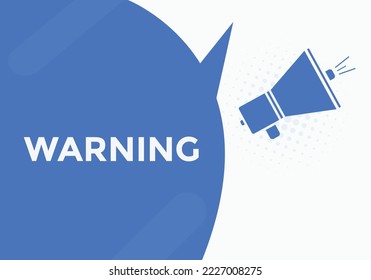 warning text button. warning speech bubble. warning Colorful web banner. vector illustration. unmute label sign template
