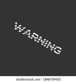Warning Text Unique vector file