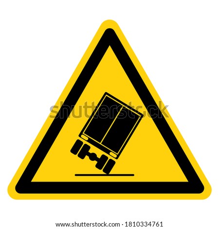 Warning Tip Over Hazard Symbol Sign, Vector Illustration, Isolate On White Background Label. EPS10