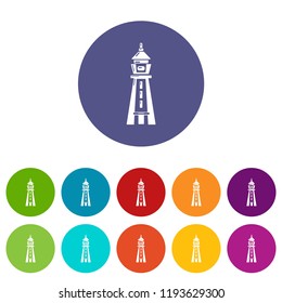 Warning tower icon. Simple illustration of warning tower vector icon for web