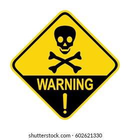 Warning Toxic material sing, symbol, vector