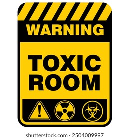 Advertencia, habitación tóxica, Vector de la señal