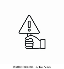 Vector de signo de icono de advertencia de tráfico