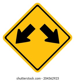 Warning traffic sign