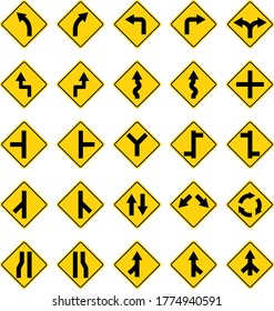 1,172 Road narrows on left sign Images, Stock Photos & Vectors ...