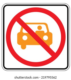 Circle Prohibited Sign No Car No Stock Vector (Royalty Free) 197969561 ...