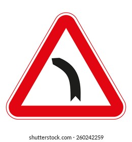 Warning traffic signs. Bend.