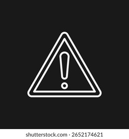 Warning Triangle and Danger Sign Icon with Exclamation Mark for Safety Alerts and Error Notifications