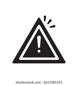 Warning Triangle with Exclamation Point logo icon  flat