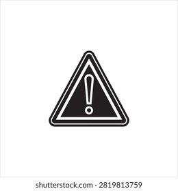Warning Triangle Graphic With Exclamation Mark Symbol Design