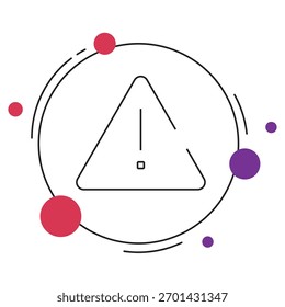 Icono de triángulo de advertencia, Triángulo de peligro de emergencia, Señal de advertencia de seguridad vial, Símbolo de alerta de precaución, Indicador de peligro de tráfico, Vector