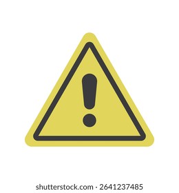 Warning Triangle Icon with Exclamation Mark - Caution Sign Illustration