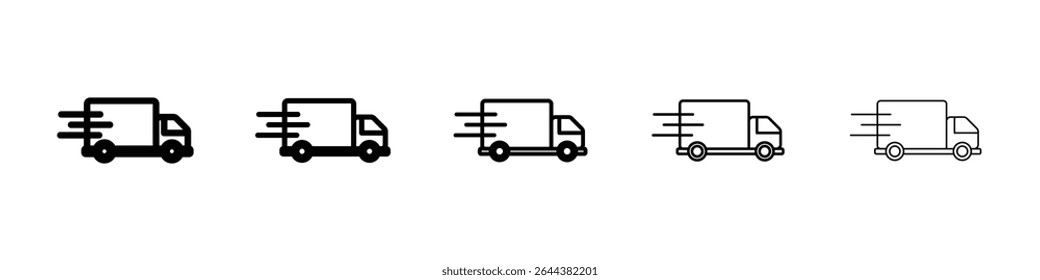 Warning triangle icon graphic set. trendy stroke line style