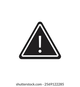 Warning triangle icon Line Art Logo set