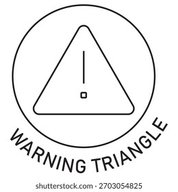 Ícone de Triângulo de Advertência, Sinal de Advertência, Alerta de Risco, Símbolo de Cuidado, Triângulo de Risco, vetor