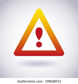 Warning triangle icon. Vector