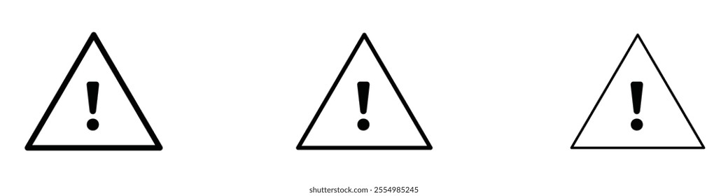Warning triangle icons in tree different stroke sizes