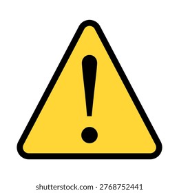 Warning Triangle Sign with Exclamation Mark Safety Alert Icon