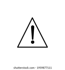 Warning triangle sign icon. Editable stroke. Design template vector