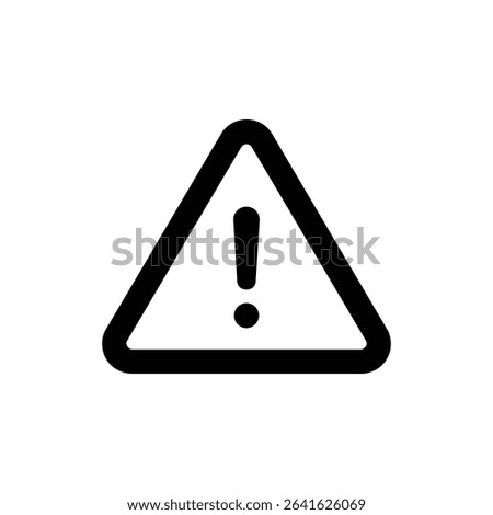 Warning triangle symbol with exclamation mark