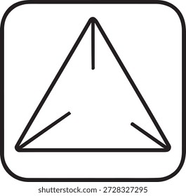 Símbolo de triângulo de aviso isolado no fundo branco, vetor, ilustração