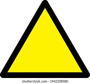Warning triangle yellow and black symbol