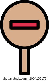 icono de línea de color de vector de advertencia