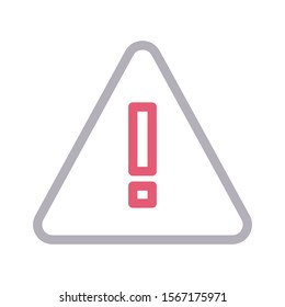 warning vector  colour  line icon 