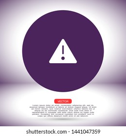 warning vector eps 10 icon , Lorem ipsum flat design
