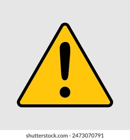 Warning Vector Flat sign,Icon,Symbol Design