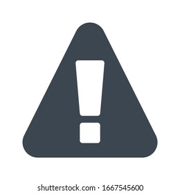 warning vector glyph color icon 