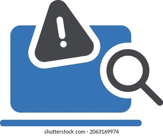 icono de color de glifo vector de advertencia