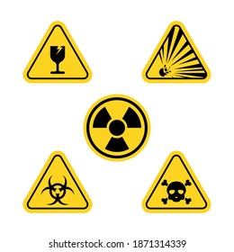 Plantilla de ilustración de diseño de icono Vector de advertencia