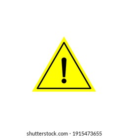 Warnung des Vektorsymbol-Illustrationszeichens. Danger Schild flach Design. Vorsichtsfehler-Symbol. Ausrufezeichen in einem Dreieck auf weißem Hintergrund