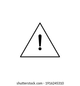 Signo de ilustración de icono del vector de advertencia. Peligro firmar diseño plano. Icono de error de precaución. Punto de exclamación en un triángulo, sobre fondo blanco
