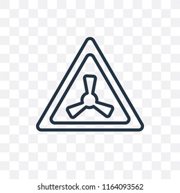 Warning vector icon isolated on transparent background, Warning logo concept