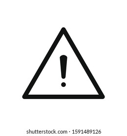 Warning vector icon in modern design style for web site and mobile app