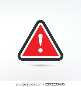 Warning vector icon in modern design style for web site vector 
