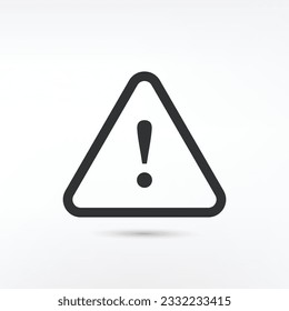 Warning vector icon in modern design style for web site vector 