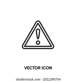 Warning vector icon. Modern, simple flat vector illustration for website or mobile app.Danger symbol, logo illustration. Pixel perfect vector graphics