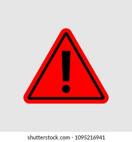 advertencia - icono vector. signo rojo de advertencia