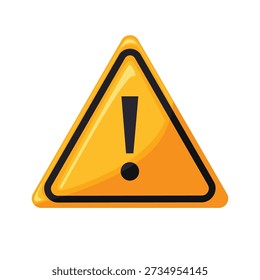 Warning vector icon, warning icon vector, warning sign, yellow exclamation mark warning triangle alert icon
